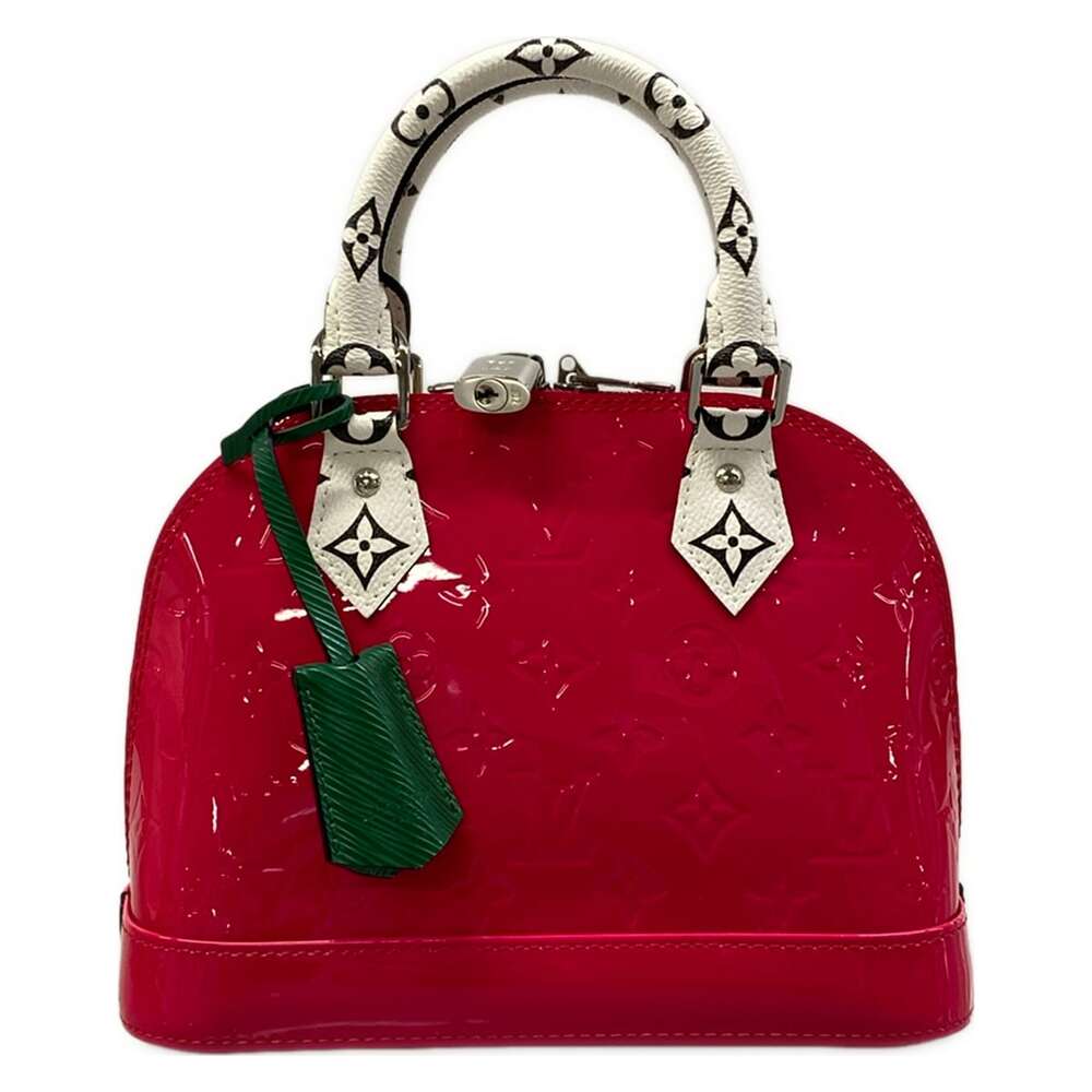 Louis Vuitton Alma BB Monogram Vernis Handbag M90447 Pink White Black Monogram